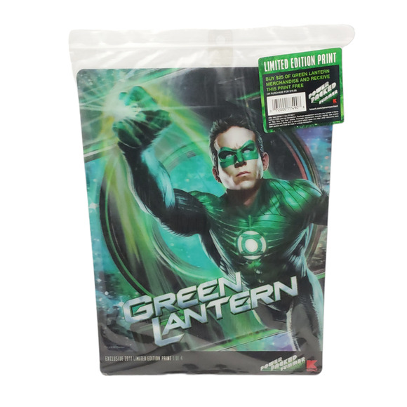 DC Comics Green Lantern Movie Lenticular 11" x 14" Limited Edition Print 2011 - Picture 1 of 9
